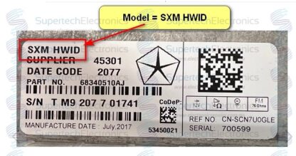 Jeep Panasonic SXM HWID Screen Repair (#3325) - Image 3